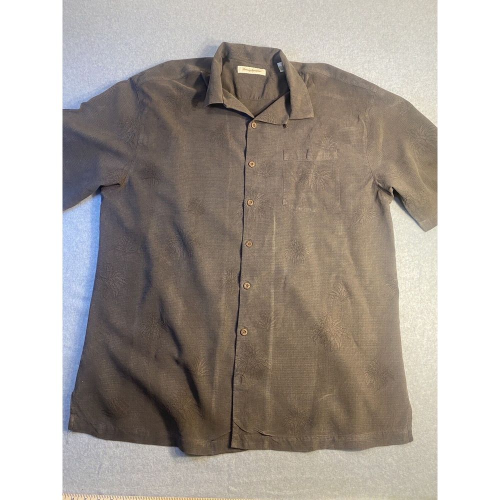 Tommy Bahama Mens Camp Shirt Brown 2XT Vintage Summer 1993 Paradise Tour